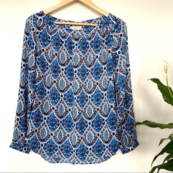 LOFT flowy printed top with long sleeves - Picture 1 of 6